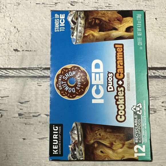 4 The Original Donut Shop Coffee Iced Duos Cookies & Caramel K Cups Keurig 4.8oz - Picture 3 of 8